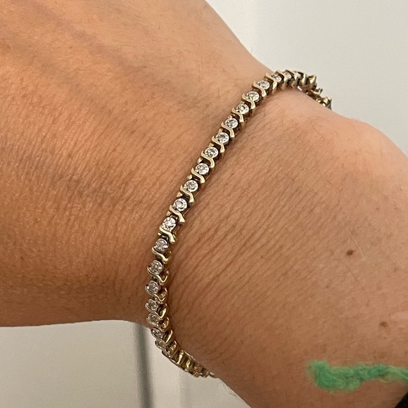 Diamond Tennis Bracelet Vintage Piece - Picture 3 of 8